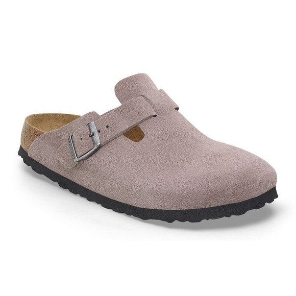 Birkenstock Other - Birkenstock Boston Soft Footbed
Suede Leather beige size M10 NWT in box
